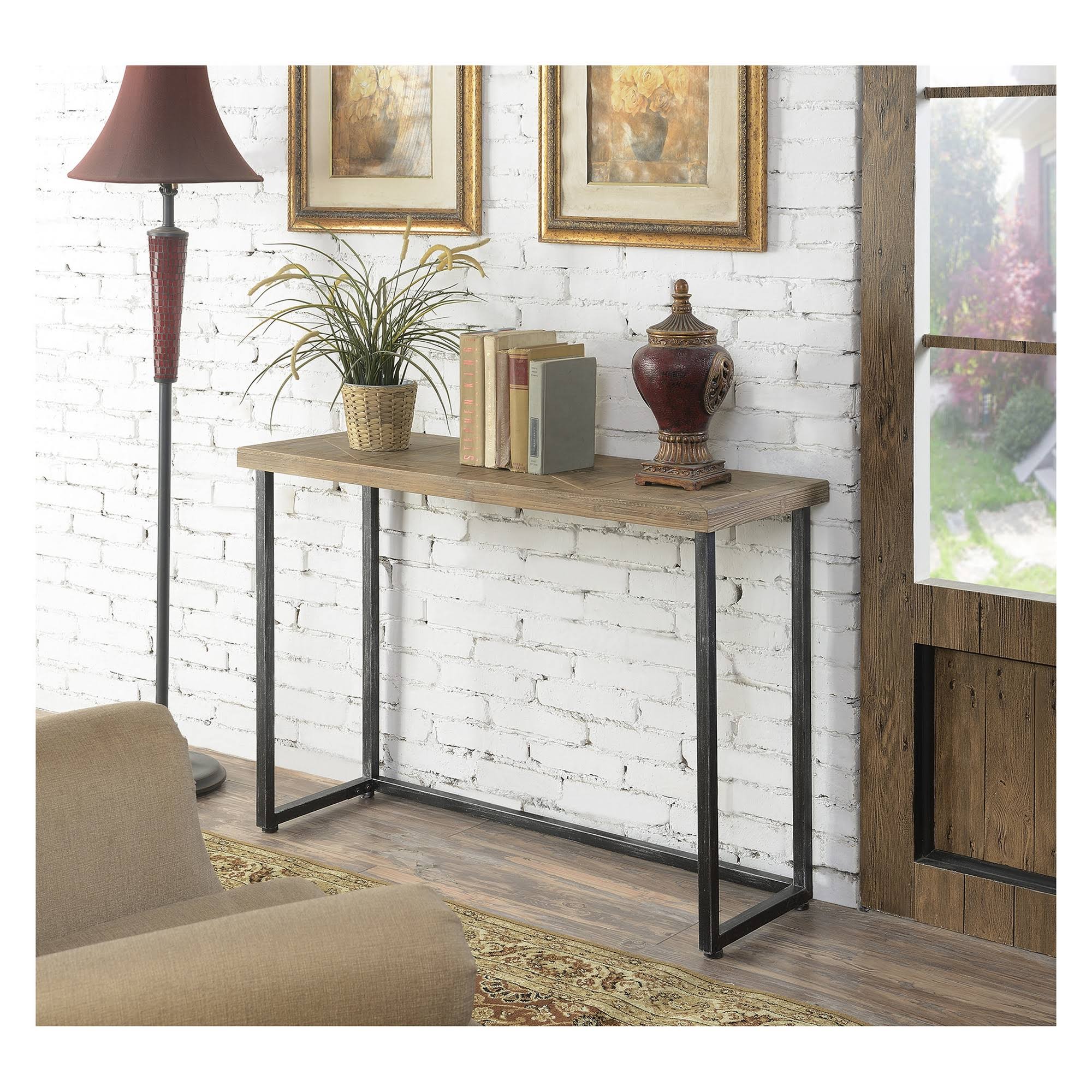 Parquet Console Table Natural/Black C8192