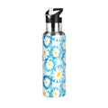 Blue Stainless Steel Insulated Water Bottle with Straw Lid Z6470