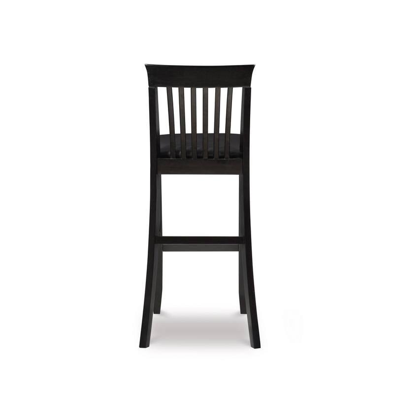 Black Slat Back Bar Stool E756