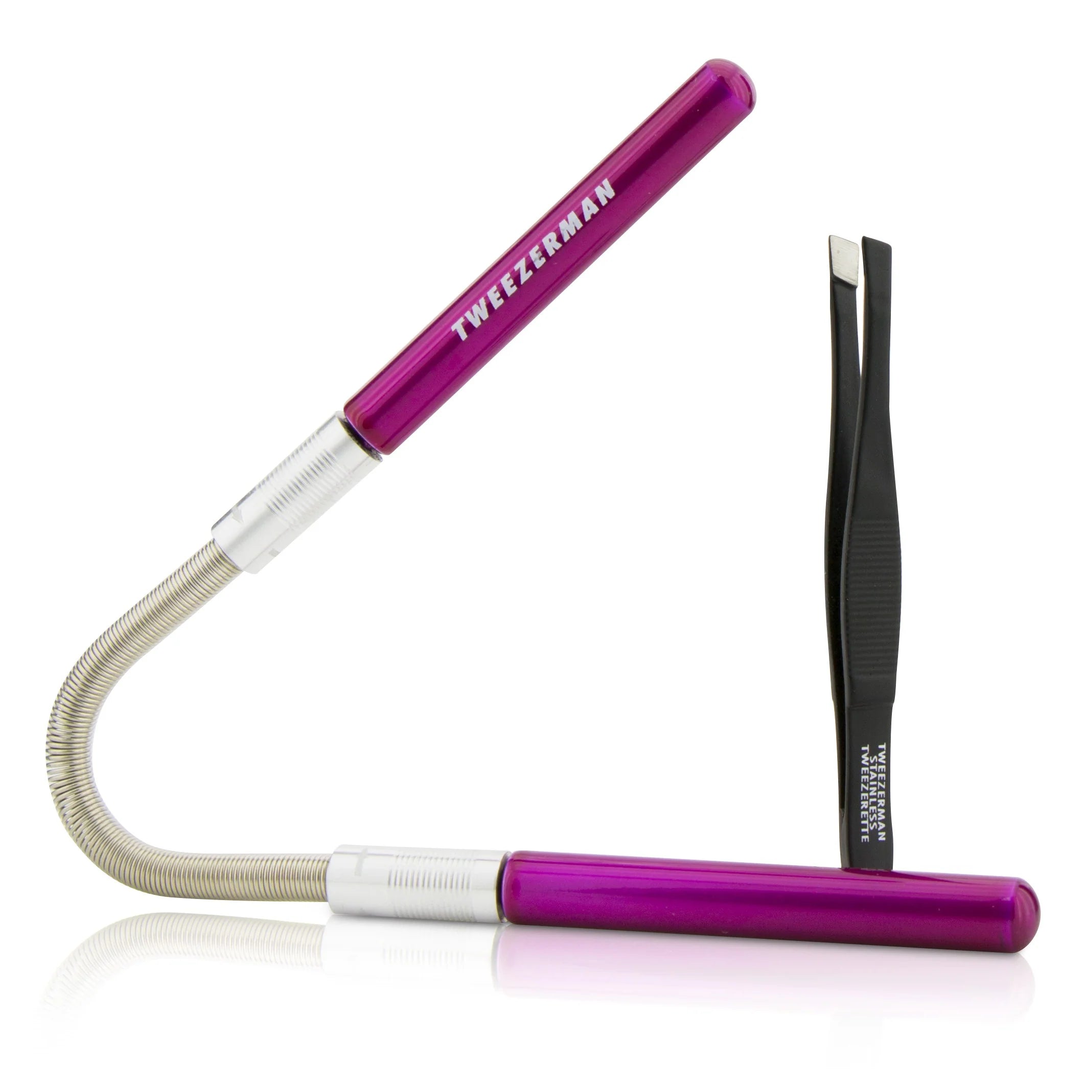 Pink Facial Hair Remover with Black Slant Tweezerette, 2pcs O140