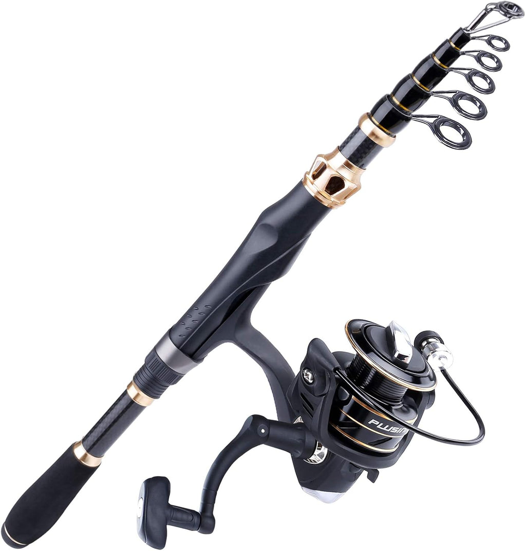 Carbon Fiber Telescopic Fishing Rod and Reel Combo I3890