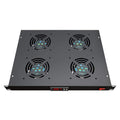 1U 19 Rackmount Cabinet Panel with 4 Fans Adjustable Temperature Control Digital Display Alarm Sensor D743219
