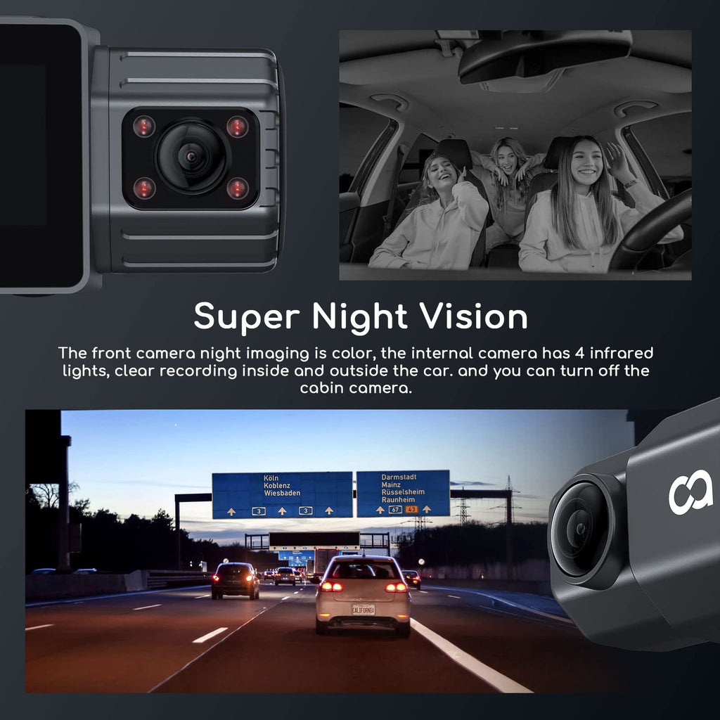 2.5K Dash Cam with Night Vision K108