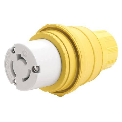 Wet Location Locking Blade Connector, 3 Wires, 2 Poles, NEMA L6-30 L28803