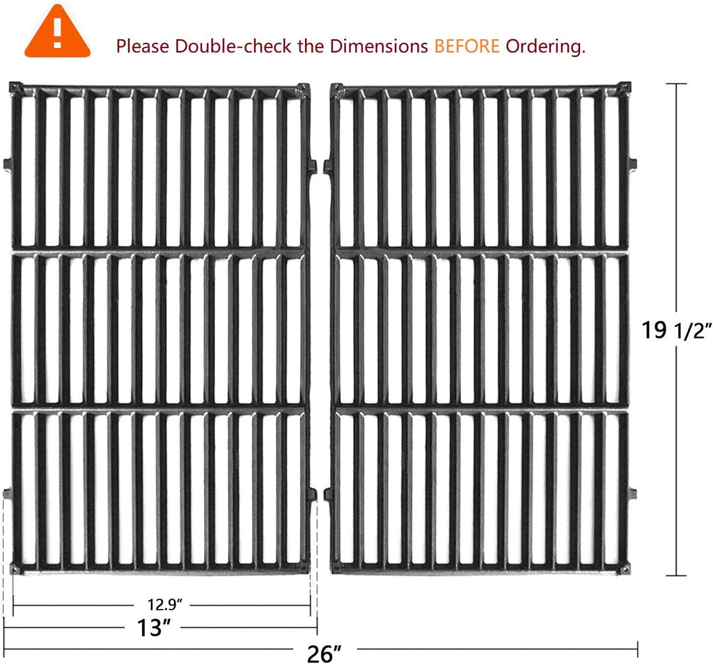Set of 2 Cast Iron Grill Grates 19.5 inch N447