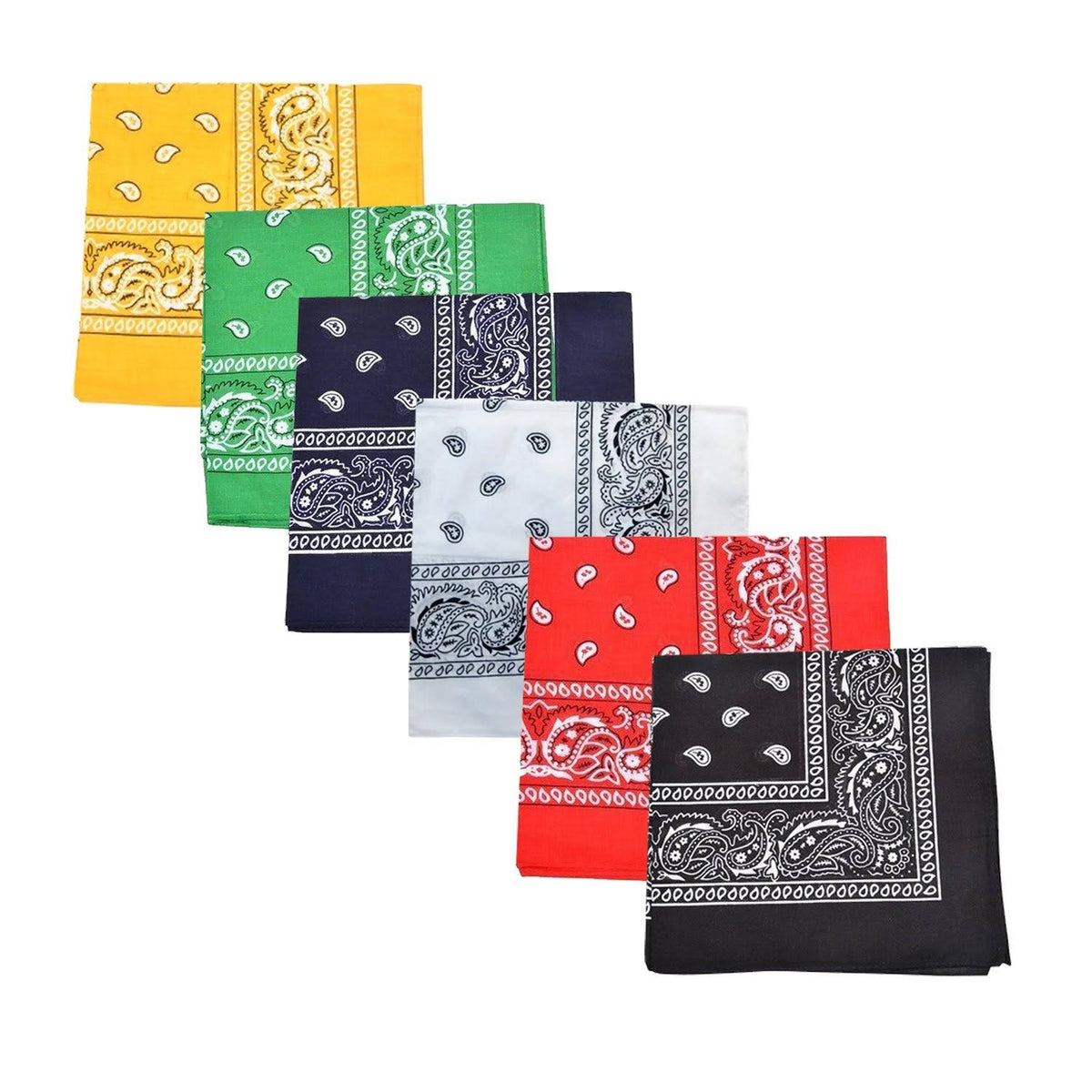 132 Pack Paisley 100% Polyester Bandanas H68469