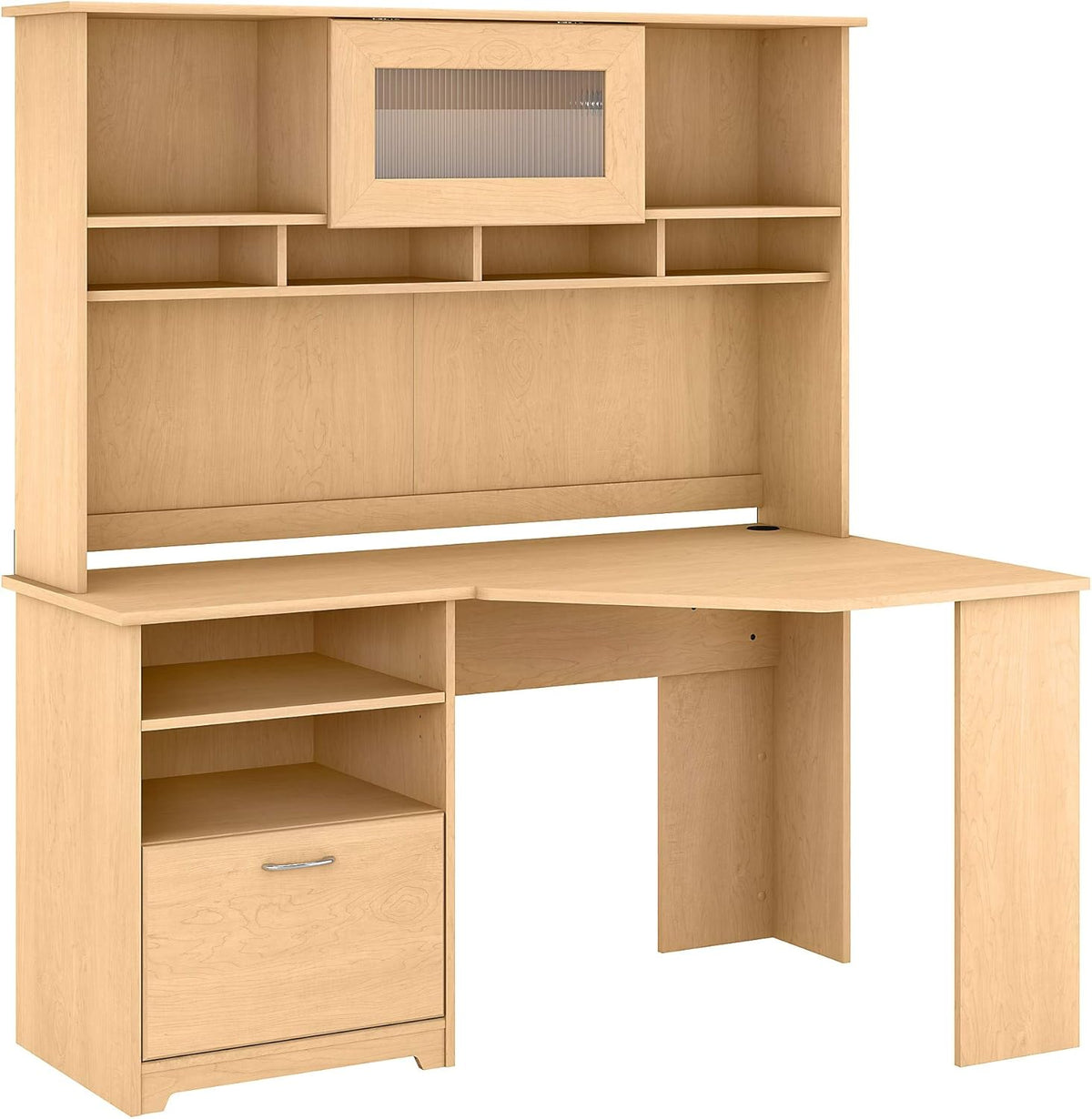 Natural Maple Corner Desk with Hutch Q929075
