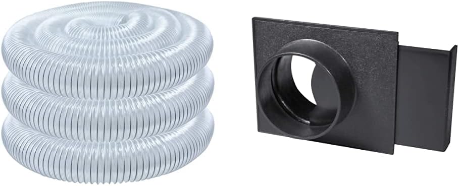 4 Inch x 20 Feet Flexible Clear View Heavy Duty PVC Hose Pack of 2 M4348
