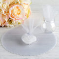 White 25 Pc Tulle Circles J4349