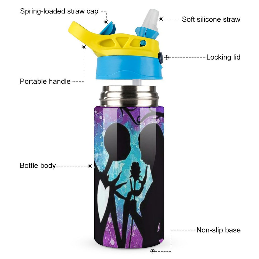 Insulated Stainless Steel Water Bottle With Straw F609860
