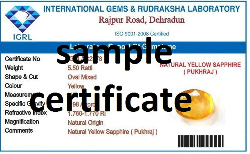 Yellow Sapphire Pukhraj Gemstone Panchdhatu Ring T446