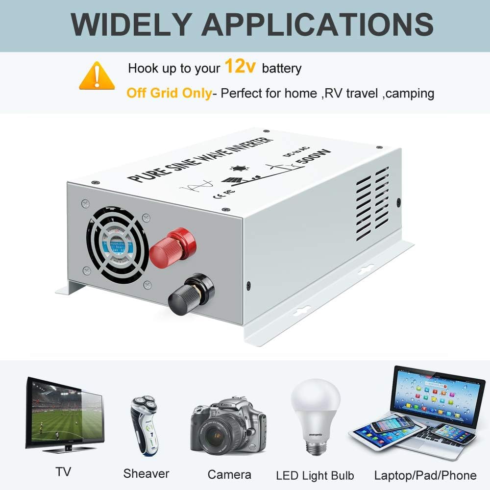 500W 12V Pure Sine Wave Car Power Inverter O495