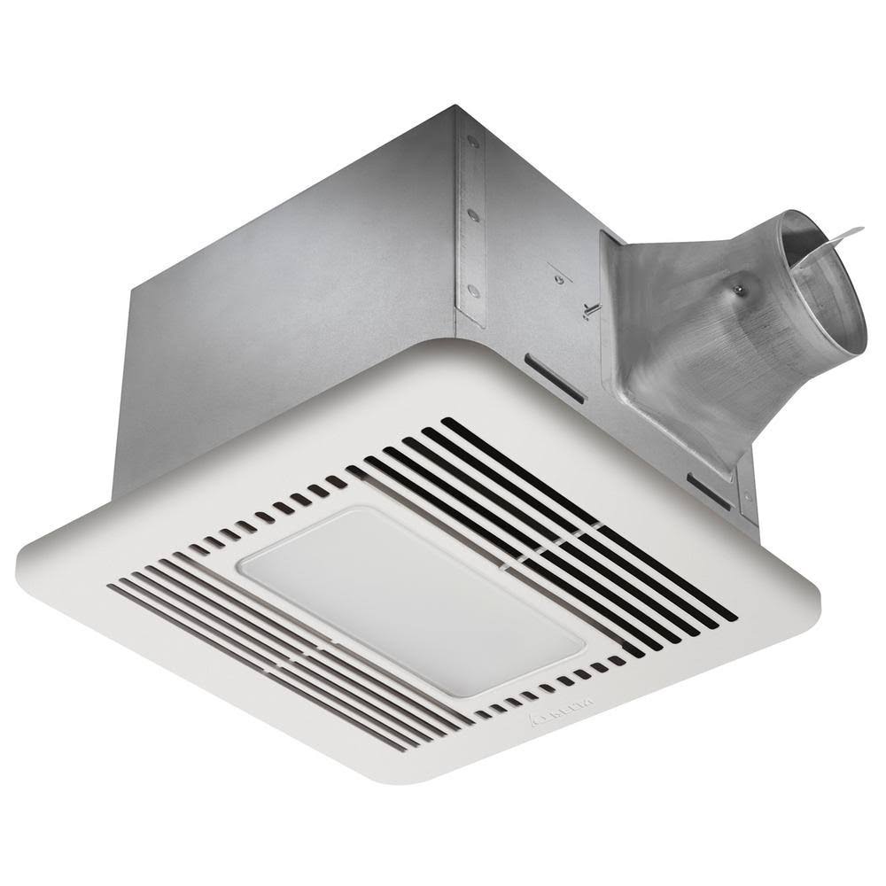 White Ceiling Exhaust Fan with Humidity Sensor and Night-Light Q53620