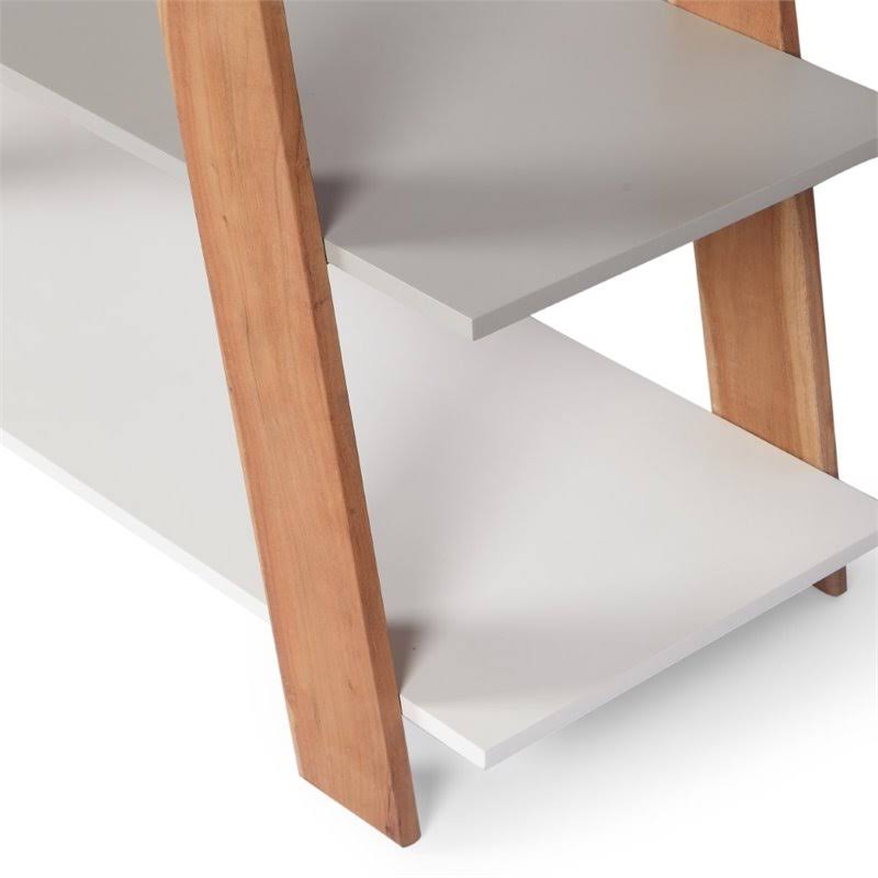 Acacia Wood Bookcase in Natural Gray V39708