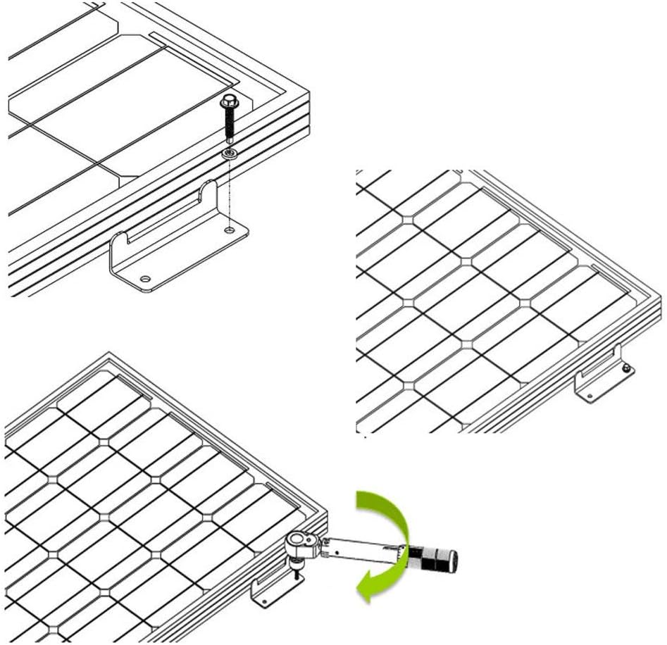 Solar Panel Mounting Z Brackets with Nuts and Bolts, Set of 4 Units (8 Set) V75703