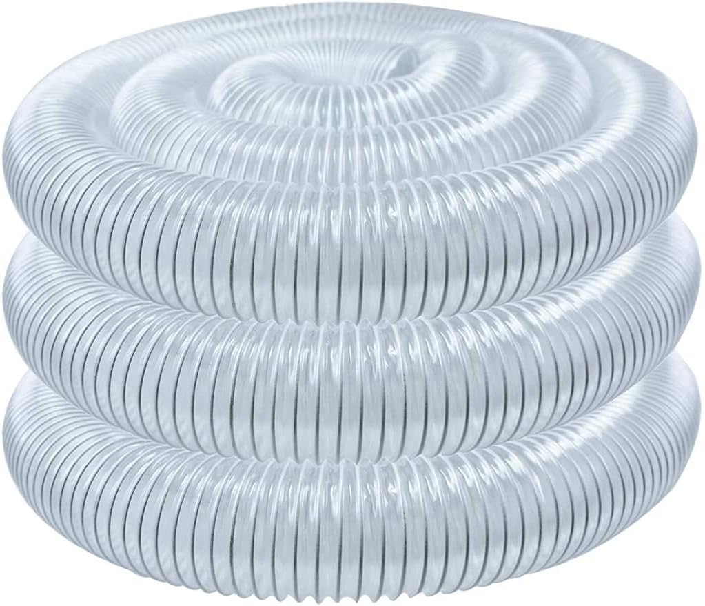 4 Inch x 20 Feet Flexible Clear View Heavy Duty PVC Hose Pack of 2 M4348