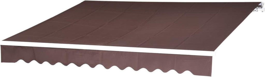 13x8 Feet Manual Retractable Patio Awning Canopy (Dark Blue) S29208