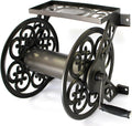 Steel Decorative Wall Mount Garden Hose Reel, Holds 125-Feet of 5/8-Inch Hose, Bronze X565