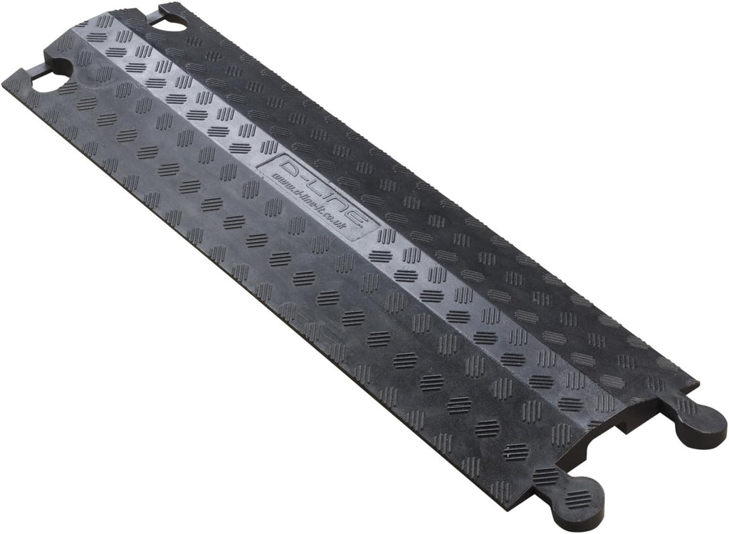 Heavy Duty Single Channel Cable Protector, 30in Length, Black Y141189