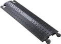 Heavy Duty Single Channel Cable Protector, 30in Length, Black Y141189