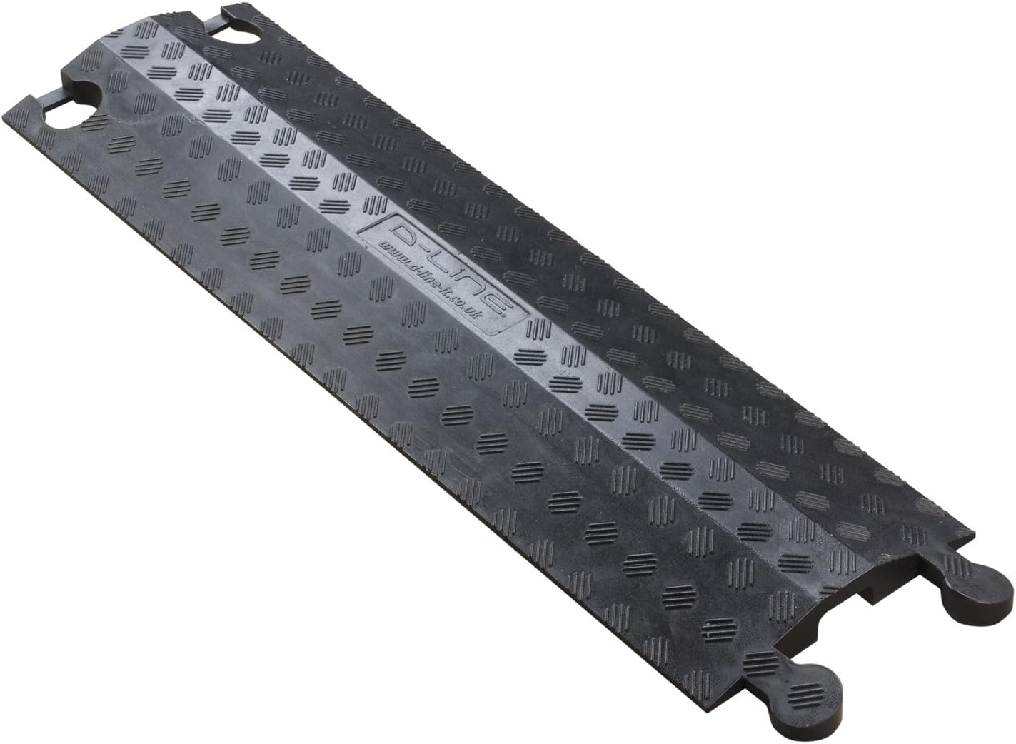 Heavy Duty Single Channel Cable Protector, 30in Length, Black Y141189