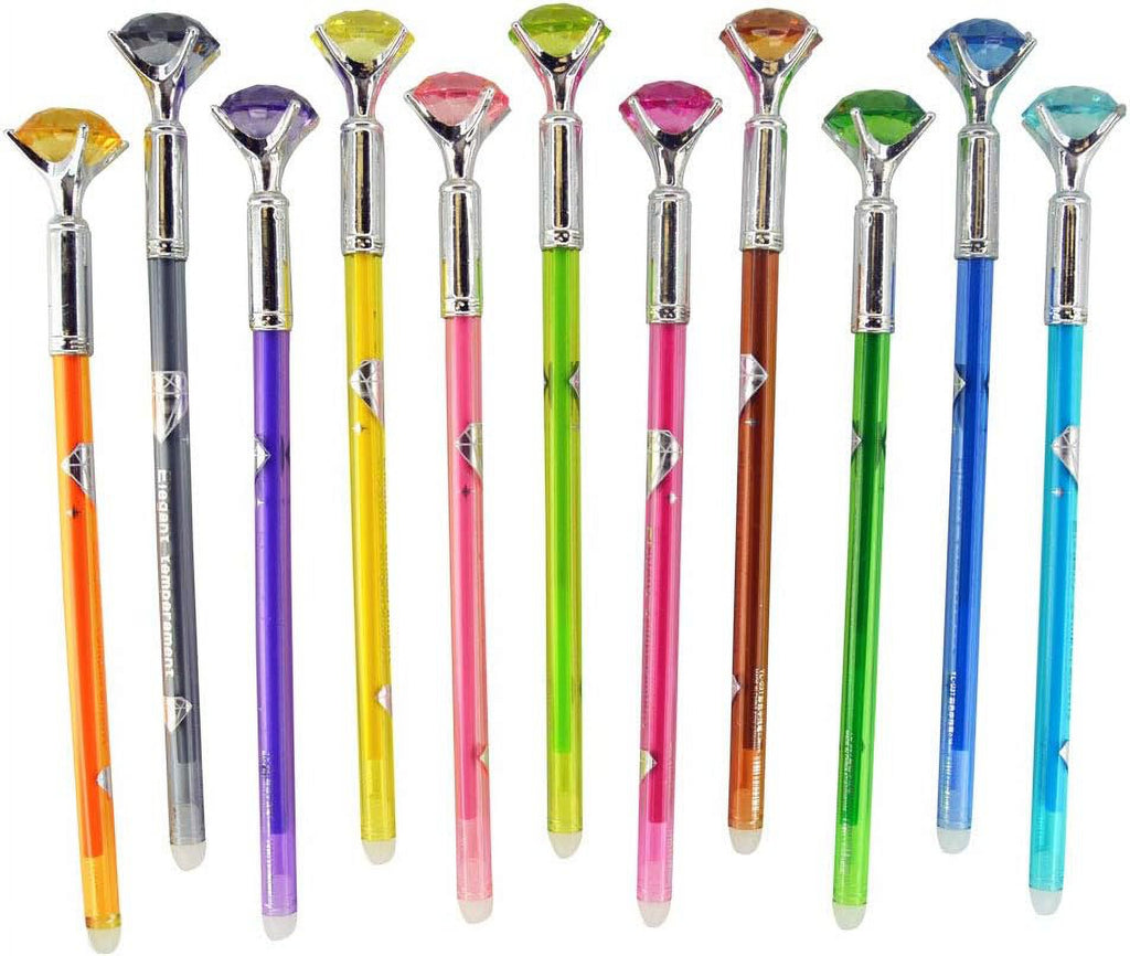 24 Pc Gel Pens with Rhinestone Topper A5335