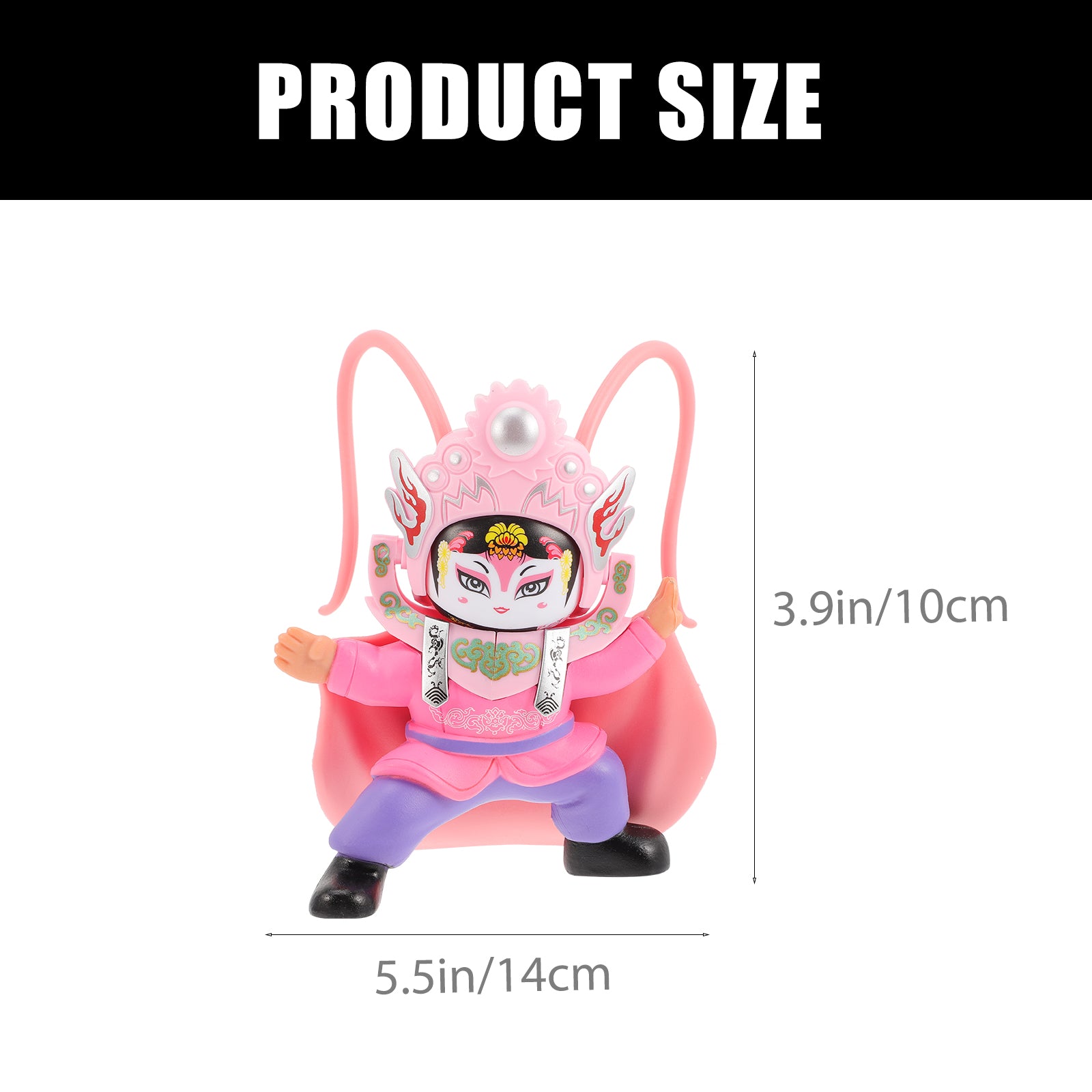 Pink Set of 5 Beijing Opera Doll Statue S8199