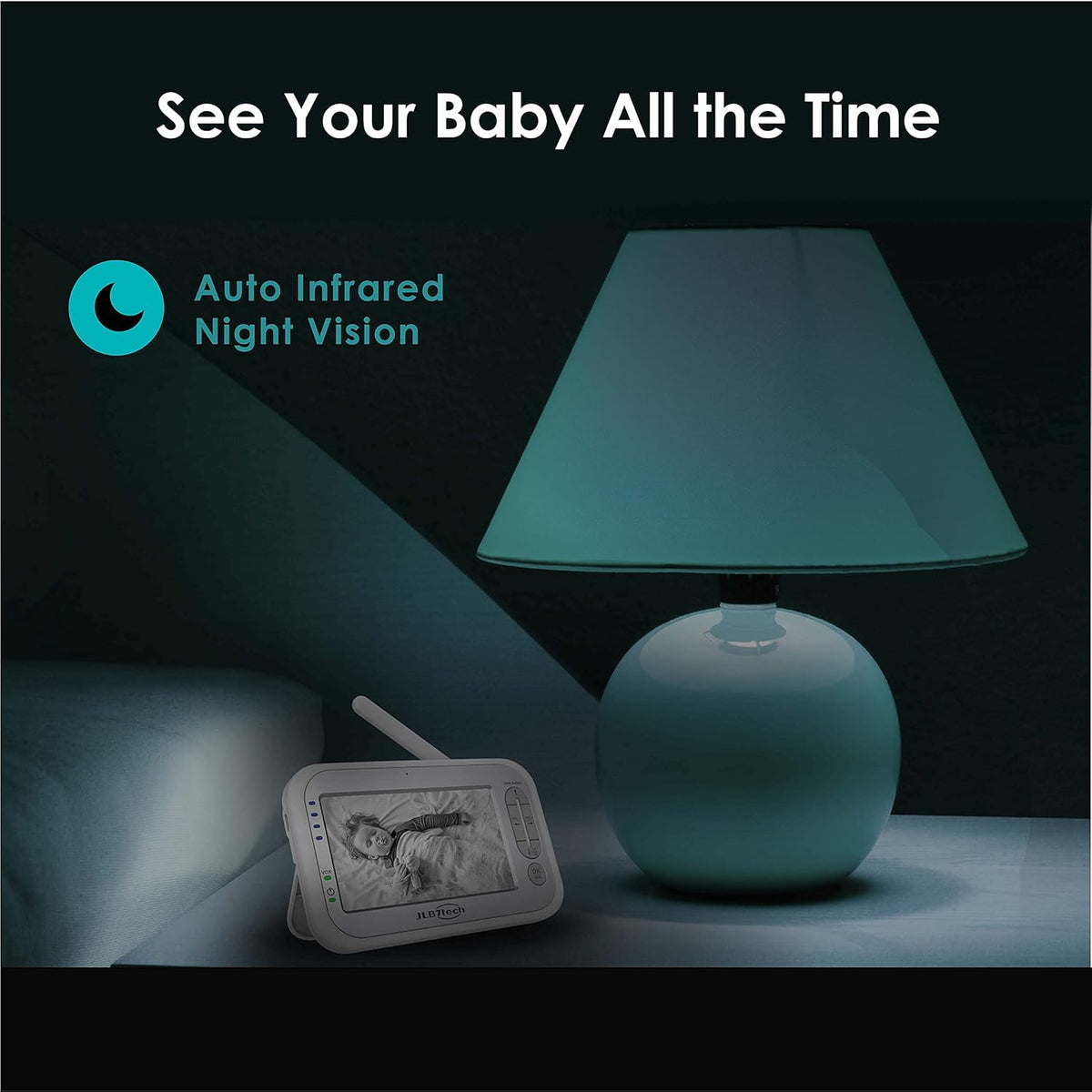 Video Baby Monitor with 4.3 LCD, Auto Night Vision, Two-Way Talkback, Pack of 2 E392
