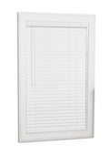 Cordless White Faux Wood Room Darkening Horizontal Blinds F83026