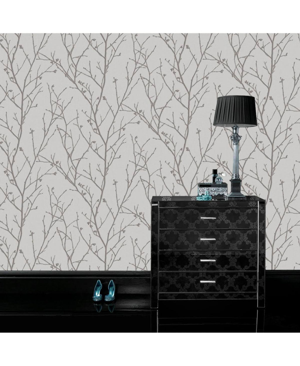 Silver Wallpaper Z42436