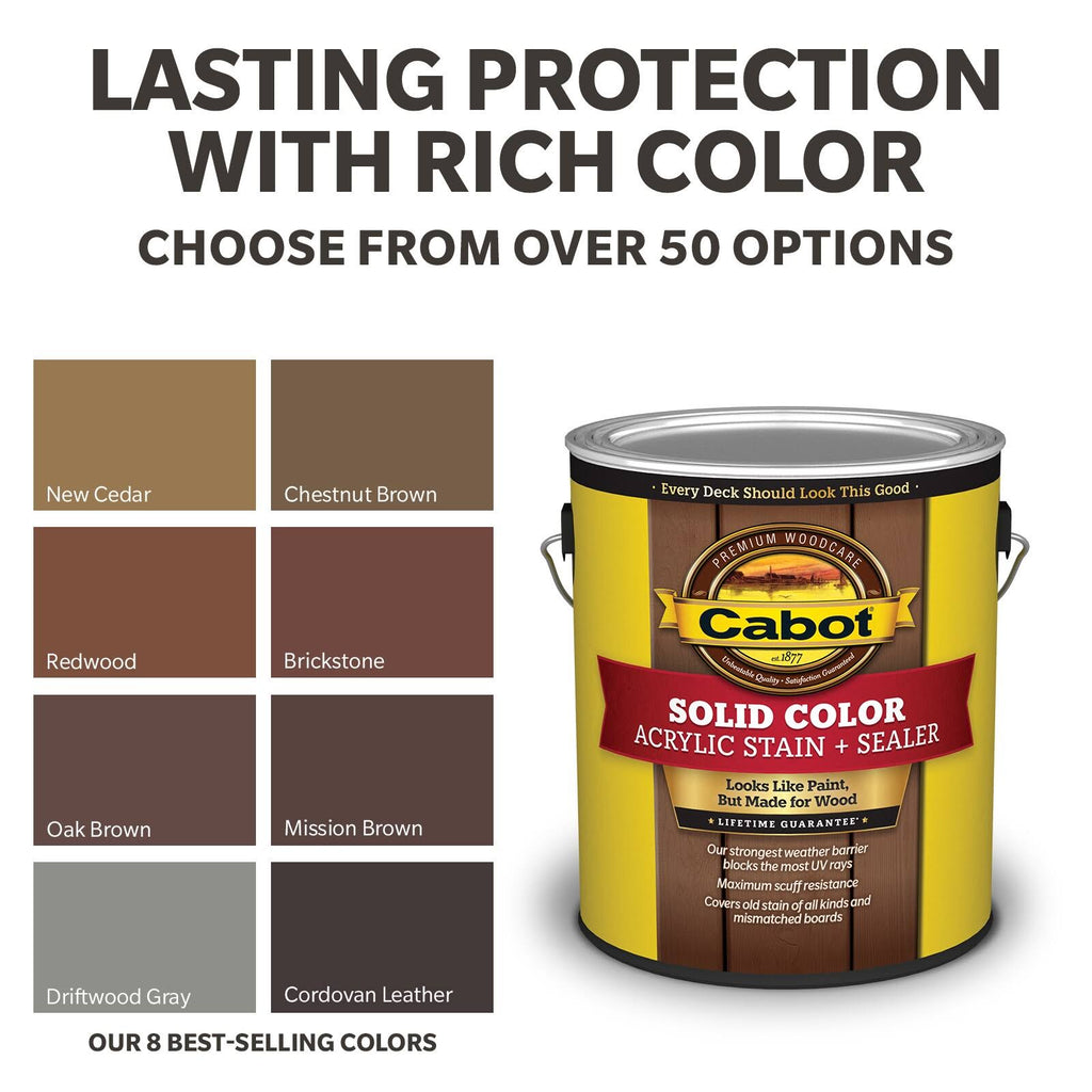 Pre-Tinted Solid Exterior Wood Stain and Sealer (1-Gallon) W306080
