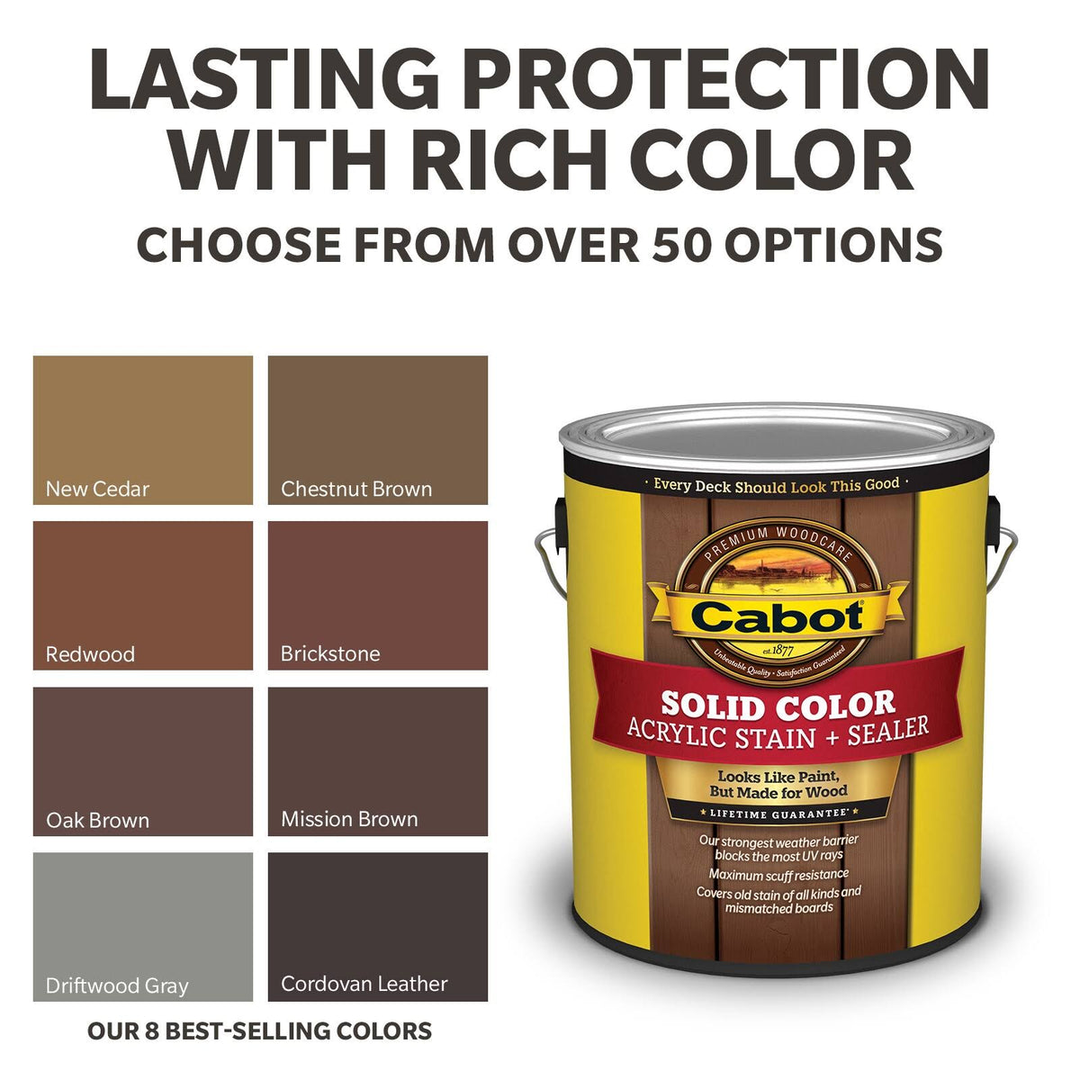 Pre-Tinted Solid Exterior Wood Stain and Sealer (1-Gallon) W306080