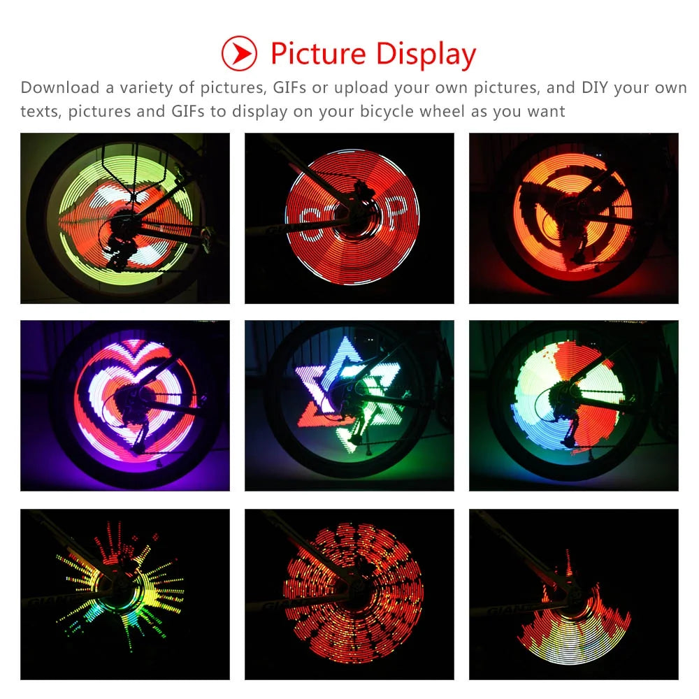 Rechargeable Programmable RGB Bike Spoke Wheel Light A350101