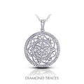 18K White Gold Diamond Pendant X734