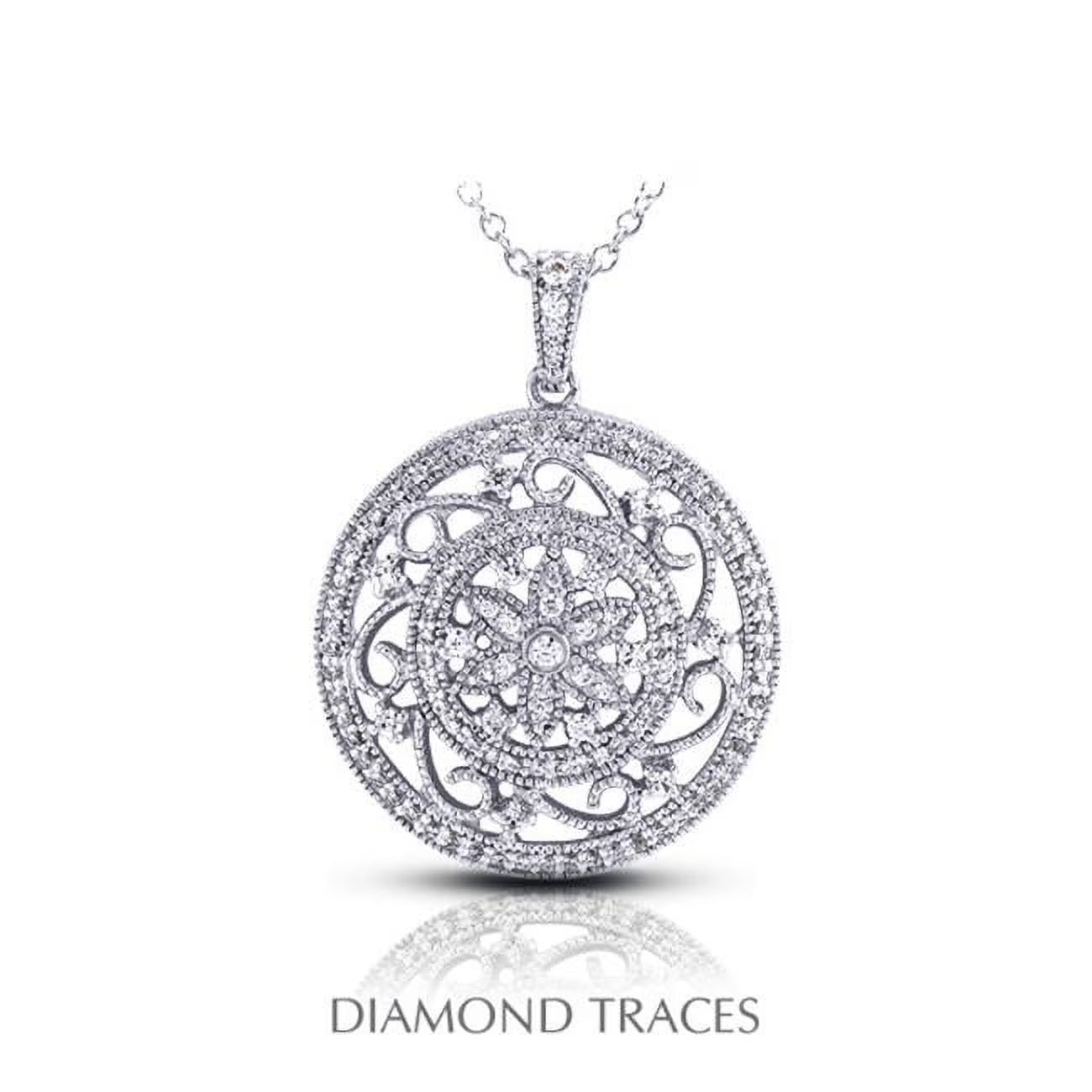 18K White Gold Diamond Pendant X734