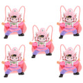 Pink Set of 5 Beijing Opera Doll Statue S8199
