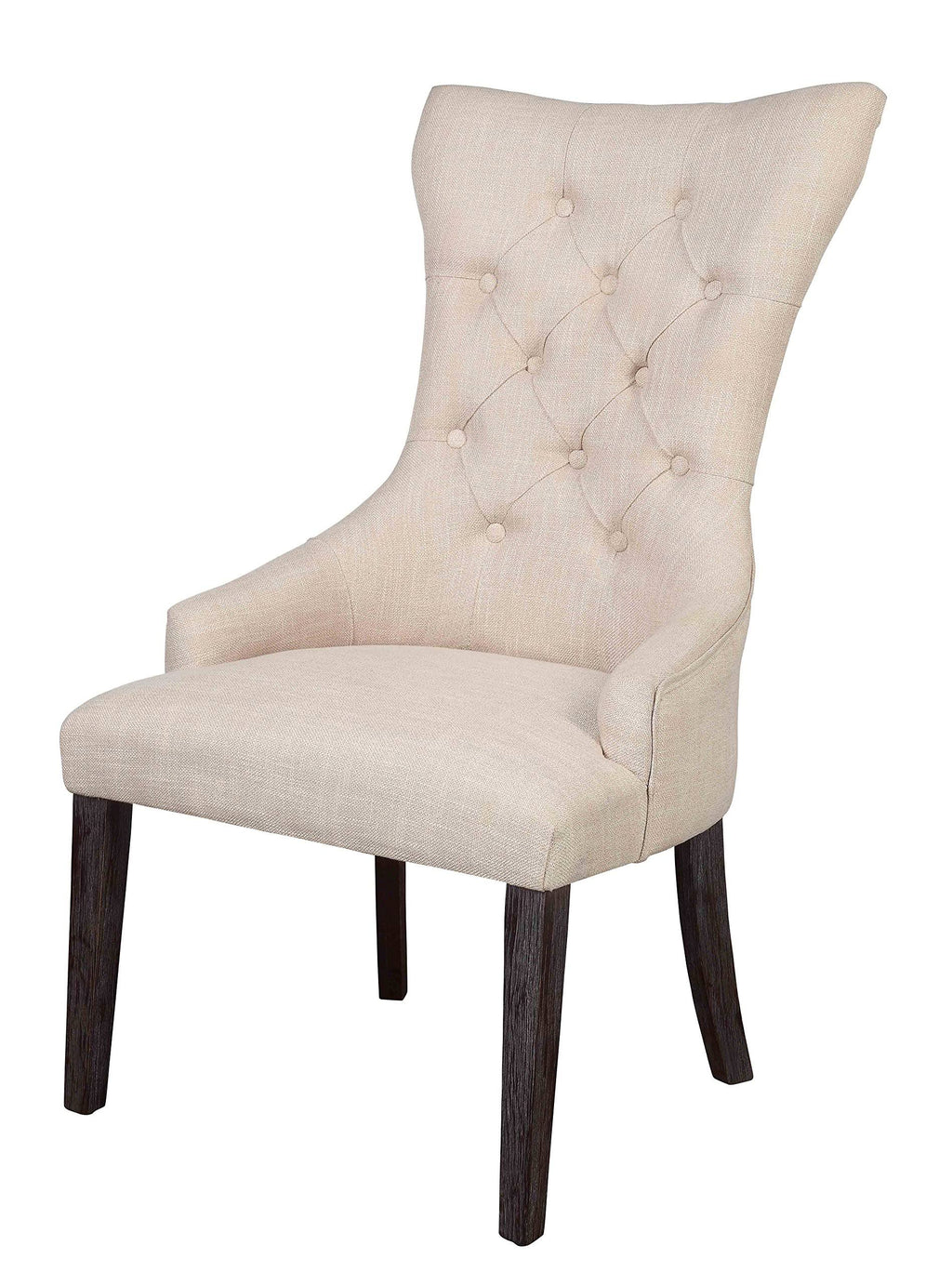 Beige Linen Dining Arm Chair (Set of 2) M470965