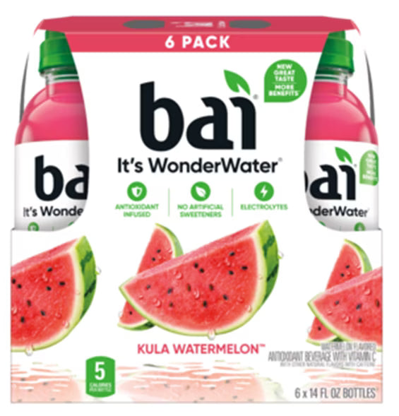 Antioxidant Infused Watermelon Flavored Water, 14 fl oz, Pack of 6 B6403