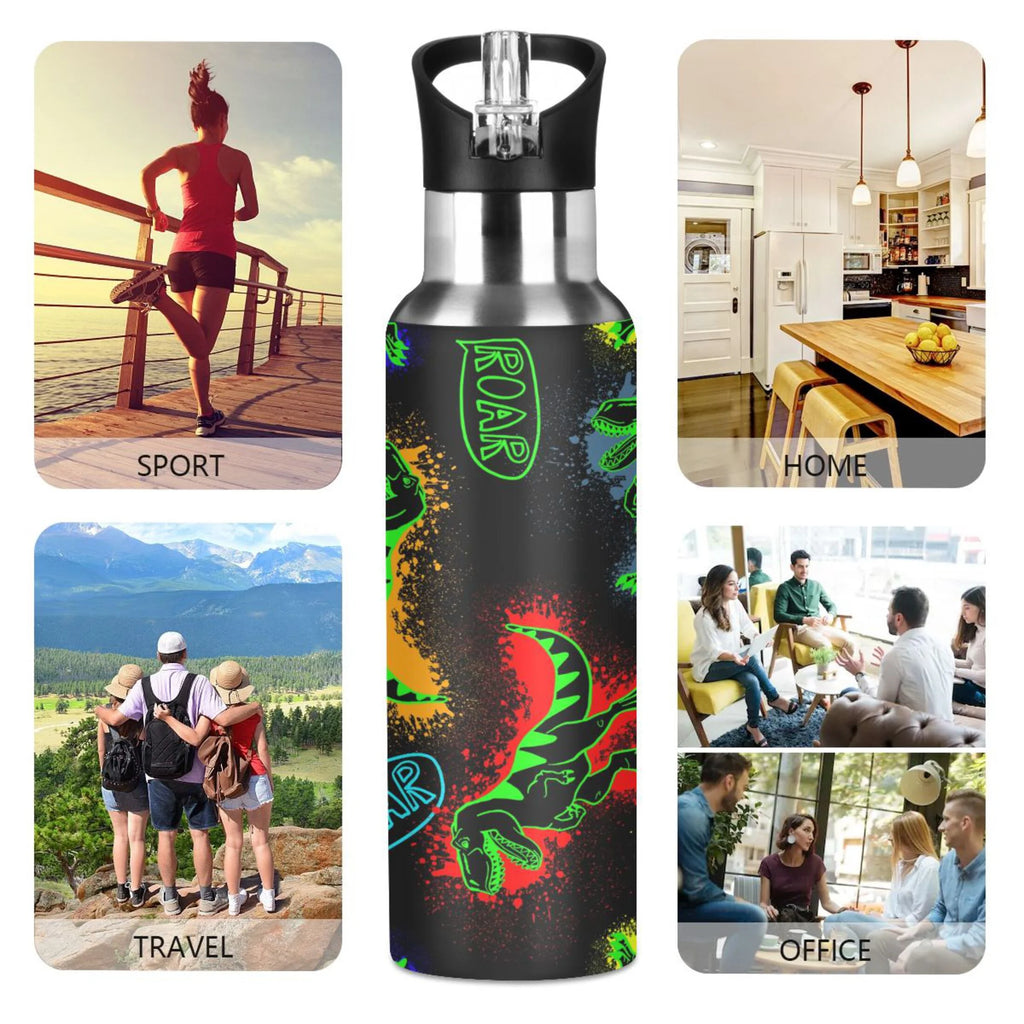 Stainless Steel Insulated Water Bottle with Straw Lid M661