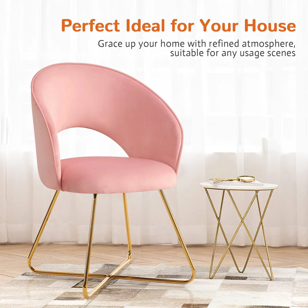 Pink Velvet Upholstered Accent Chair I999105