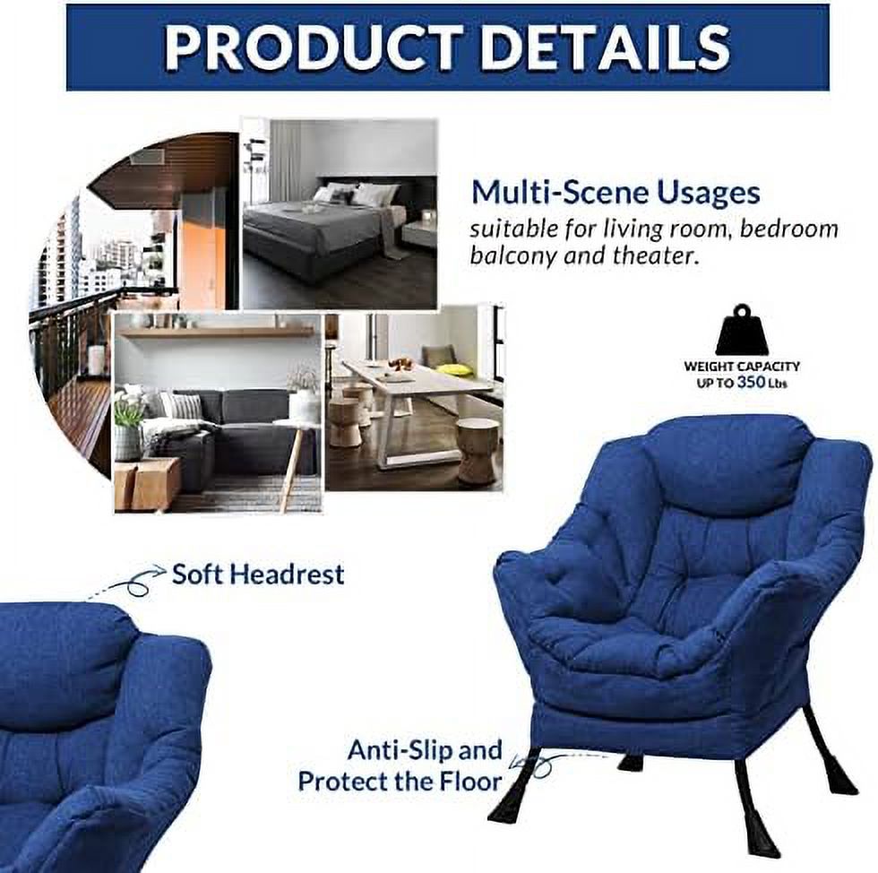 Modern Velvet Fabric Reclining Armchair with Side Pocket Z475900