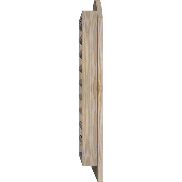 Unfinished Smooth Pine Arch Top Gable Vent B27641