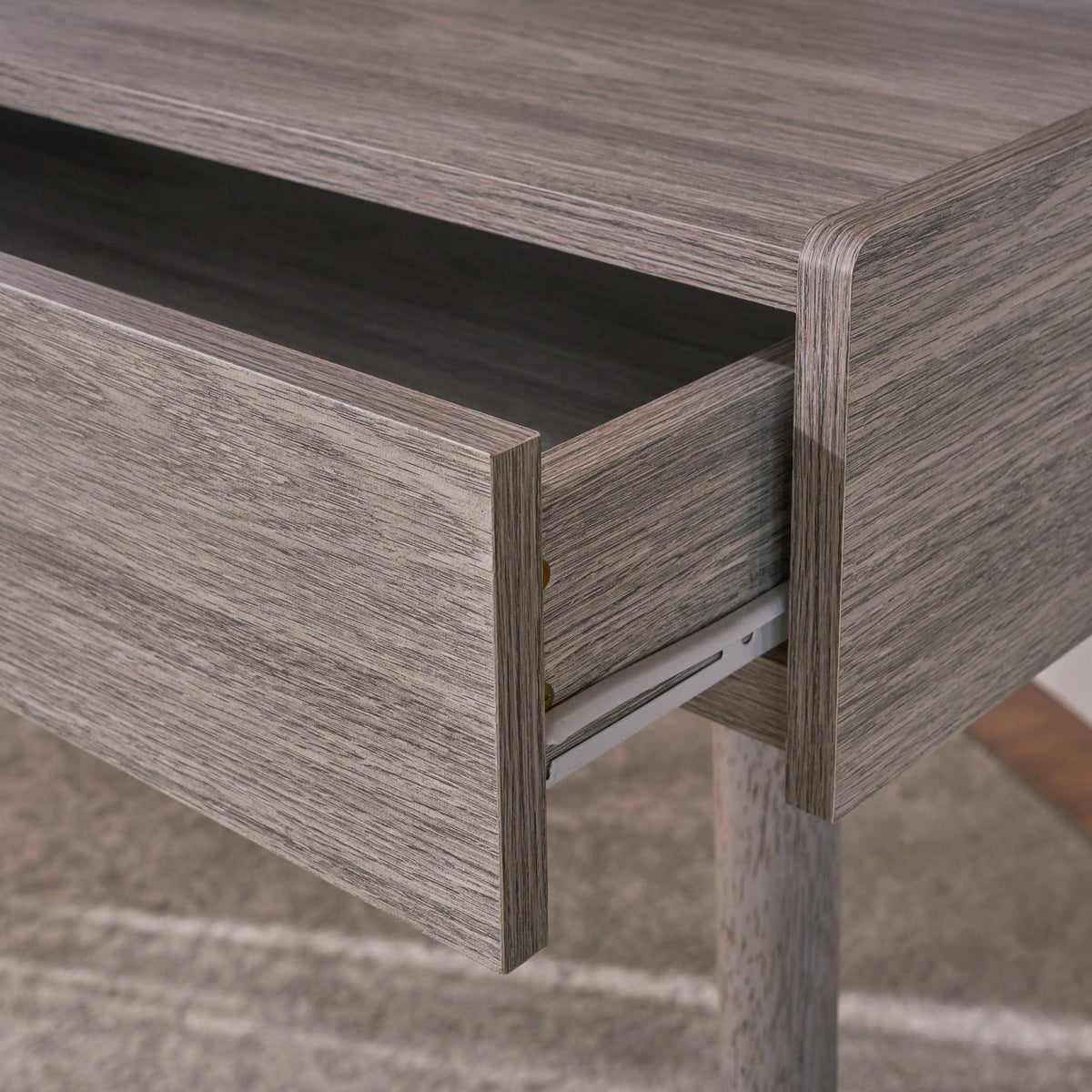 Gray Oak Office Desk and Bookcase Set D3132