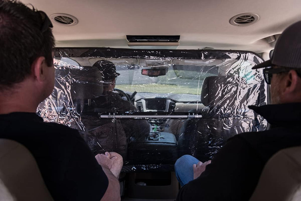 Black Clear Vinyl Plastic Car Divider, Pack of 2 V277