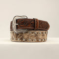 Brown Calf Hair Western Belt Y5555