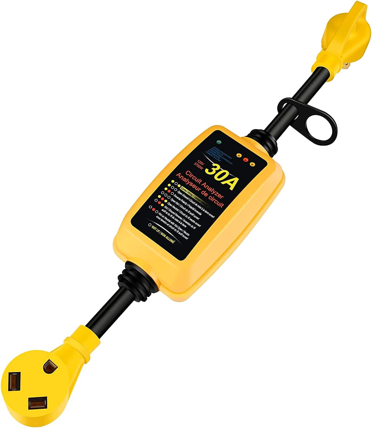 30 Amp Surge Protector with Waterproof Cover Circuit Analyzer Power Guard Pack of 2 D622