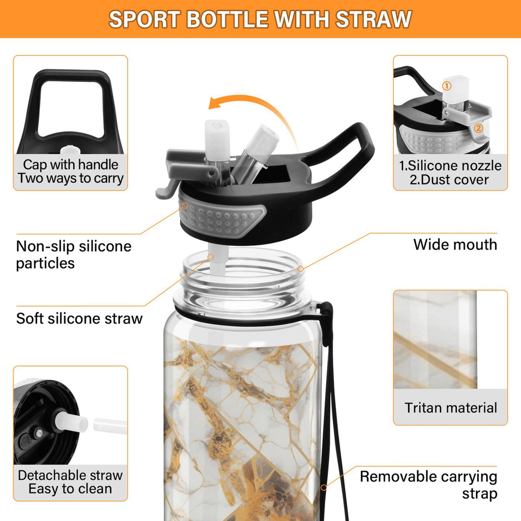 32oz Tritan Clear Water Bottle with Straw L1202