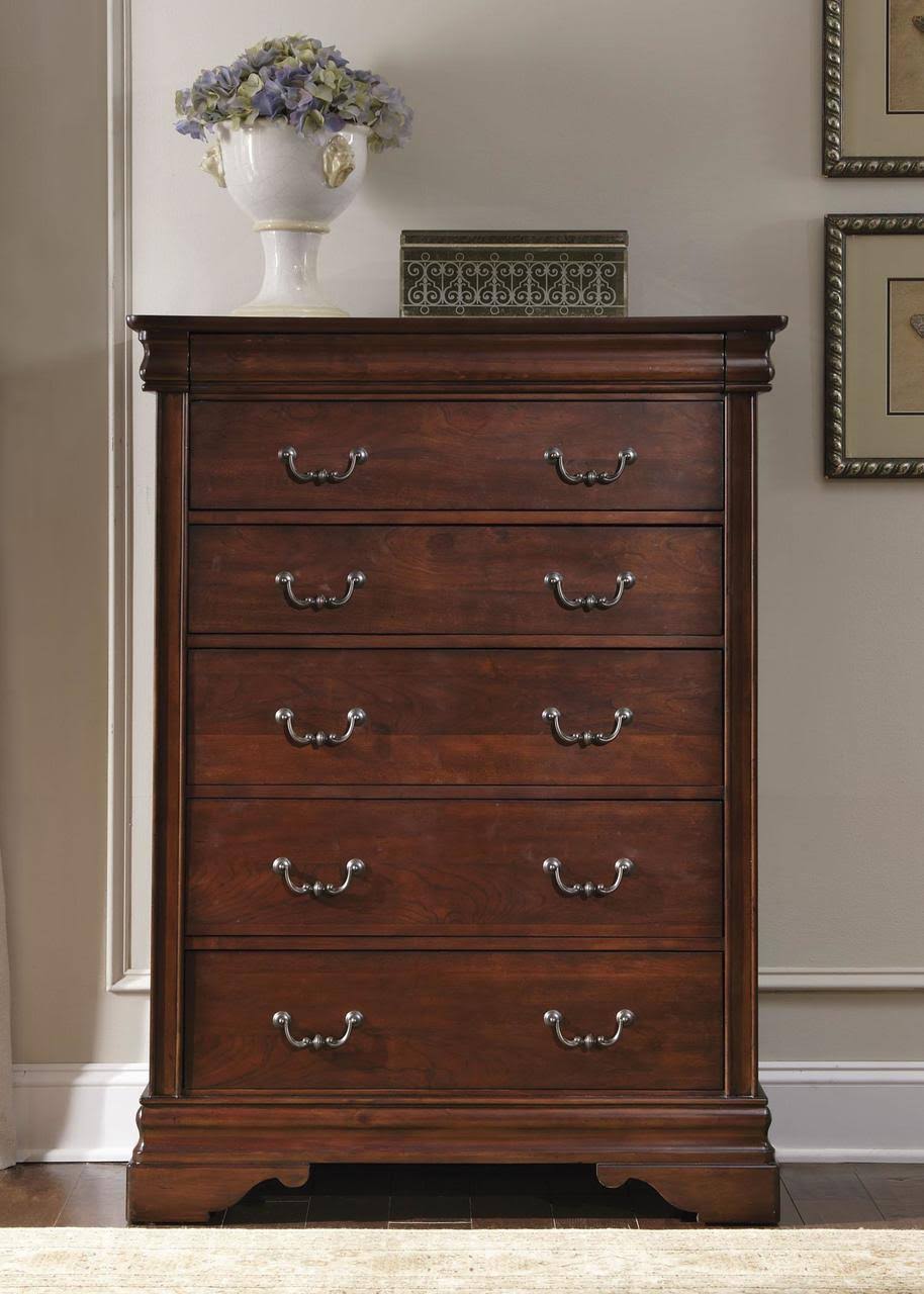 5 Drawer Chest in Mahogany Stain O56191