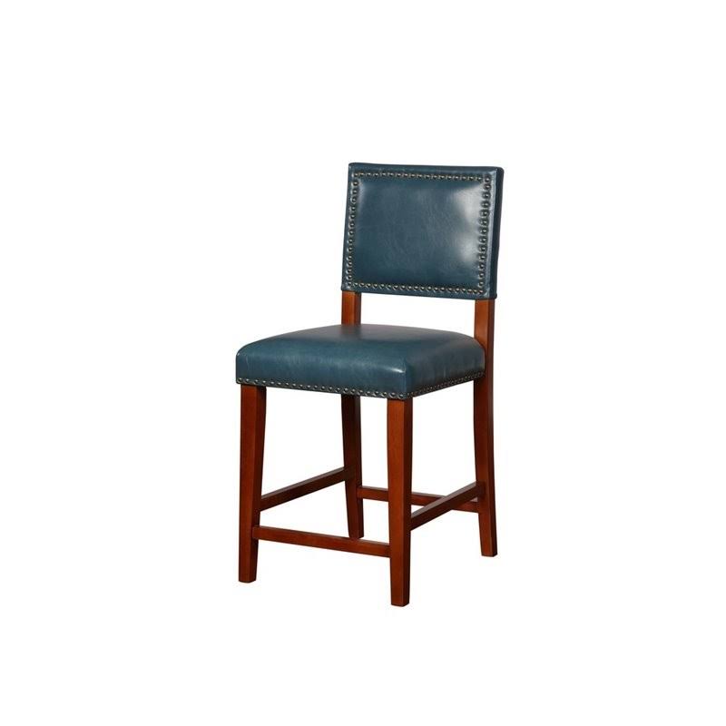 Blue Wood Counter Stool C599