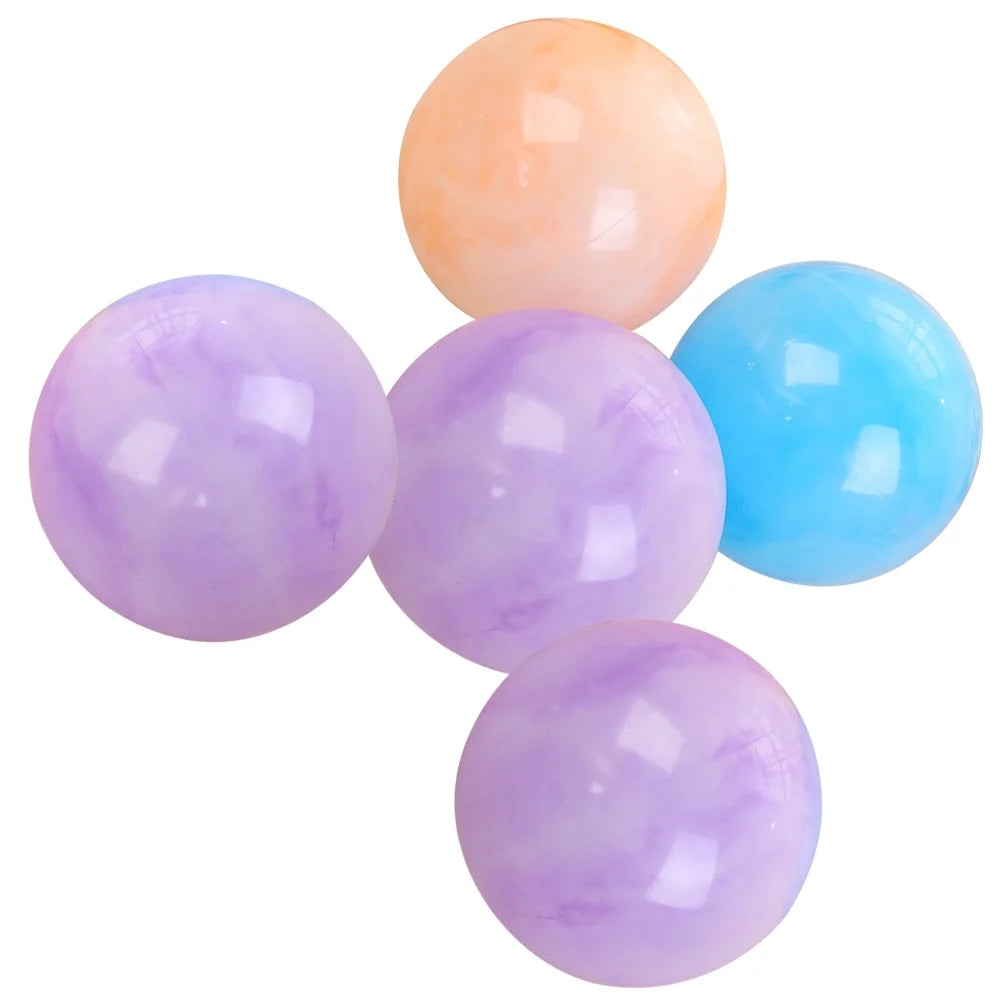 5pcs Plastic Air Filled Bouncy Rubber Balls Q6737
